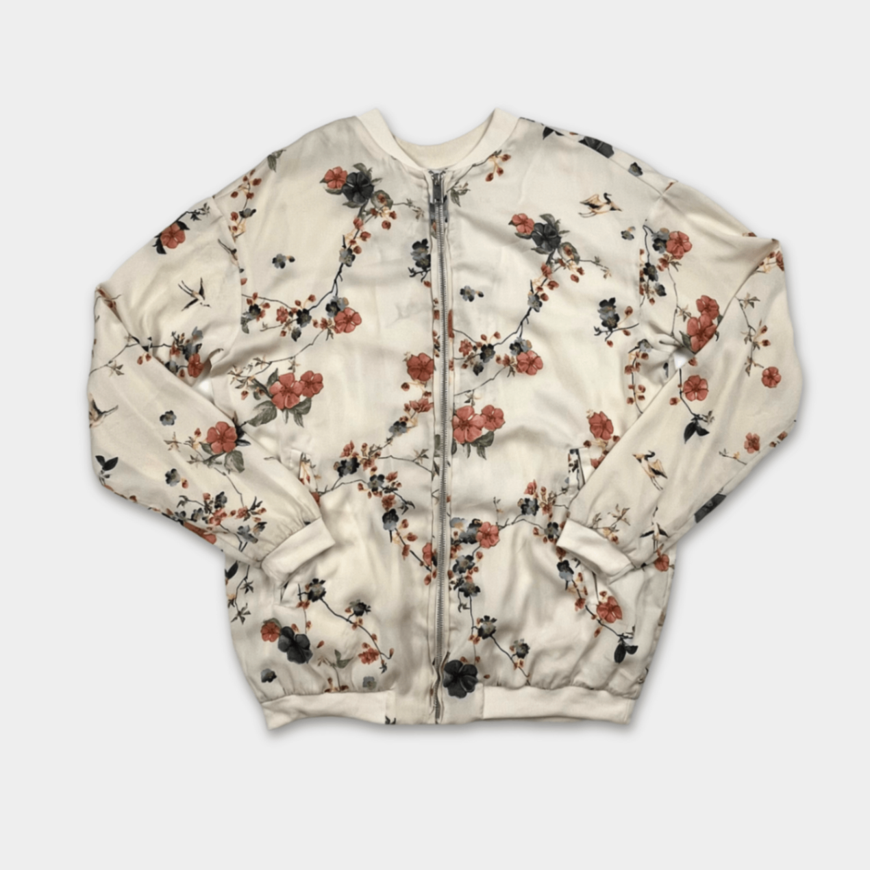 pre-loved Pull&Bear Trainingsjacke Gr. M Blumenmuster