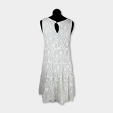 pre-loved Abendkleid mit Spitze weiß Gr. S