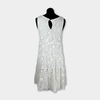 pre-loved Abendkleid mit Spitze weiß Gr. S