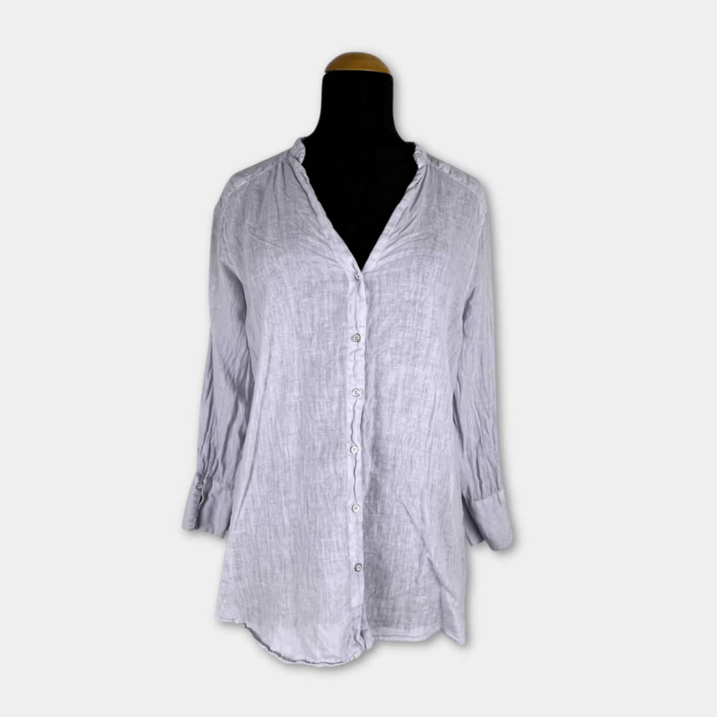 pre-loved Zara Leinen-Bluse Gr. S
