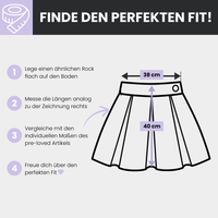 pre-loved H&M Rock Fischgrätenmuster Türkis Gr. 38