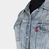 pre-loved Levi's Jeans-Hemd kurzärmlig Gr. S