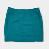 pre-loved H&M Rock Fischgrätenmuster Türkis Gr. 38