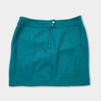 pre-loved H&M Rock Fischgrätenmuster Türkis Gr. 38