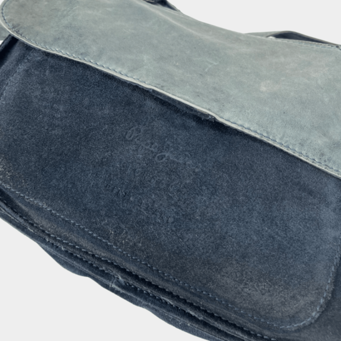pre-loved Pepe Jeans Handtasche Wildleder blau/petrol